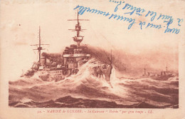 TRANSPORTS - Bateaux - Guerre - Marine De Guerre - Le Cuirassé Patrie Par Gros Temps - Carte Postale Ancienne - Guerra