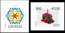 Estonia Estland Estonie 2009 Christmas And New Year Set Of 2 Stamps MNH - Estonie