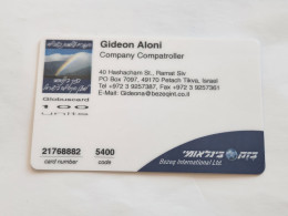 ISRAEL-(BEZ-INTER-737)-Gideon Aloni-Company-(37)(100uits)(21768882-5400)(plastic Card)Expansive Card - Israele