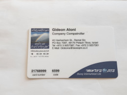 ISRAEL-(BEZ-INTER-737)-Gideon Aloni-Company-(39)(100uits)(21768999-6599)(plastic Card)Expansive Card - Israel