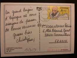 CP Pour La FRANCE VIGNETTE LITERATURA OBL.MEC.15 7 97 L'ESTARTIT - Timbres De Distributeurs [ATM]