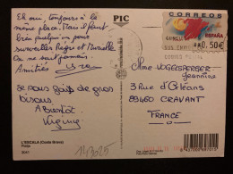 CP Pour La FRANCE VIGNETTE 0,50E OBL.MEC.9 JUL 02 PESCADOR - Machine Labels [ATM]