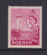 NORTH BORNEO  -  1954-57 Elizabeth II Pictorial 50c  Hinged Mint - North Borneo (...-1963)