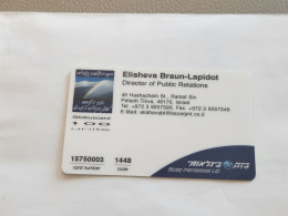 ISRAEL-(BEZ-INTER-738)-ELISHEVA BRAUN-LAPIDOT-DIRECTOR-(43)(100uits)(15750003-1448)(plastic Card)Expansive Card - Israele