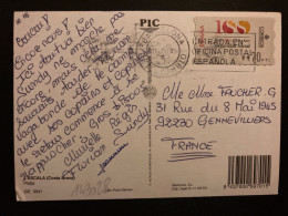 CP Pour La FRANCE VIGNETTE 70 PTS OBL.MEC.21 7 00 BARCELONA - Automaatzegels [ATM]