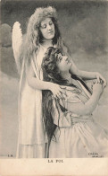 FANTAISIES - Deux Femmes, L'une Déguisée En Ange Gardien - La Foi - Carte Postale Ancienne - Frauen