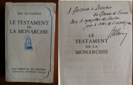 C1 USA Duc De CASTRIES L INDEPENDANCE AMERICAINE 1774 1784 Envoi DEDICACE Signed Port Inclus France - Livres Dédicacés