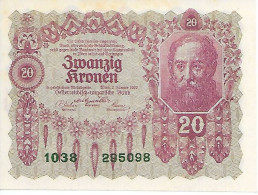 AUTRICHE ÖSTERREICH - 20 Kronen (76) - 2 Janvier 1922 - Oesterreich