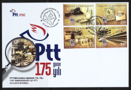 TURKEY - 175TH ANNIVERSARY OF PTT  -  7 OCTOBER 2015- FDC - FDC