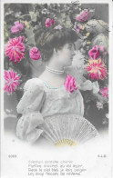 CARTE FANTAISIE ANNEES 1907  -    FEMME A L'EVENTAIL  - CIRCULEE - COLLECTION JULIETTE - JULIETTE A LEON - Collezioni E Lotti