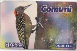 DOMINICIAN REPUBLIC - PREPAID - CODETEL - COMUNICARD - BIRD - EL CARPINTERO (WOODPECKER) - MINT IN BLISTER - Dominicaine