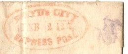 (N87) USA Red Postal Markings Boyd's City Express Post. - …-1845 Préphilatélie