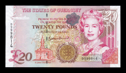 Guernsey 20 Pounds Elizabeth II ND (1996-2023) Pick 58c Sc Unc - Guernesey