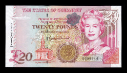 Guernsey 20 Pounds Elizabeth II ND (1996-2023) Pick 58c Sc Unc - Guernsey