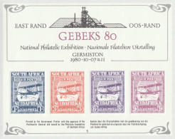 South Africa - South Africa 1980 GEBEKS - National Philatelic Exhibition, Germiston, S/S,MNH** - Ungebraucht