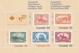 Canada 1982 "Canada 82" International Philatelic Youth Exhibition, Toronto - Stamps On Stamps, S/S,MNH** - Unused Stamps