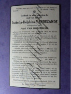 Isabelle VANDEZANDE Echt J. VAN HORENBEEK Wezemaal 1903- 1938 - Décès