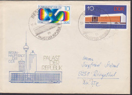 Berlin Palast Der Republik SSt. 17.6.76 Auf Schmuckbrief Berlin Hauptstadt Der DDR  - Maschinenstempel (EMA)