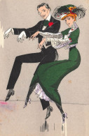 Mode * CPA Illustrateur * CALK WALK * Le Calk Walk * Cabaret Spectacle Danse * Femme Chapeau Robe - 1900-1949