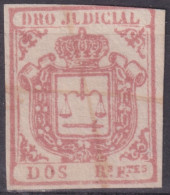 DER-166 CUBA SPAIN ANTILLES LG-2177 2r PINK REVENUE DERECHO JUDICIAL FORGERY.  - Vorphilatelie