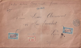 Z628 SENEGAL FRANCE 1922 REGISTERED FRANCE DECLARED VALUE 5000fr.  - Lettres & Documents