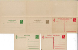 Norvège 1926 à 1937. 11 Entiers Postaux Michel P74, P76 à P79, P80X, P81Y, P82X, P83X, P84, P85. Superbes - Postal Stationery