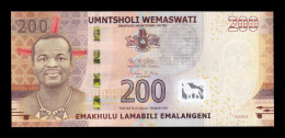 Suazilandia Swaziland 200 Emalangeni 2023 Pick 45 Serie AC Sc Unc - Swaziland