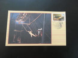Carte FDC Card Cirque Circus Trapeze France 2008 - Circus