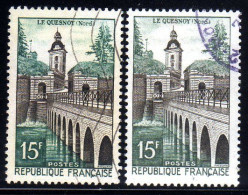 VARIETE SUR TIMBRE OBLITERE FRANCE N° 1106b TEINTES PLUS CLAIRES PONT PLUS BLANC - Oblitérés