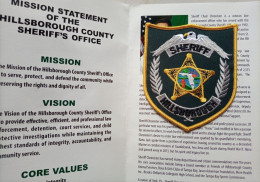 Hillsboro County Sheriff's Office , Tampa,  Florida USA - Ecussons Tissu