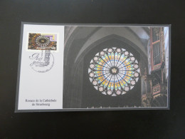 Carte FDC Card Art Gothique Vitrail Cathédrale De Strasbourg Stained Glass Windows Gothic Medieval France 2011 - Glasses & Stained-Glasses