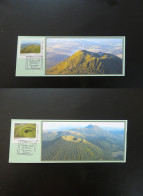 Carte FDC Card (x2) Timbres Collector Volcans D'Auvergne Volcano Clermont Ferrand 63 Puy De Dome France 2013 - Volcanos