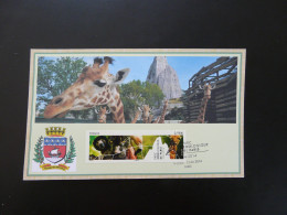 Carte FDC Card Girafe Parc Zoologique De Paris France 2014 - Jirafas