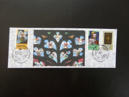 Carte FDC Card Art Renaissance Vitrail Ange Musicien Stained Glass Windows France 2014 - Vetri & Vetrate