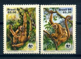 Brazil 1984 Brasil / Monkeys WWF MNH Mamíferos Monos Säugetiere / Hg98  5-10 - Mono
