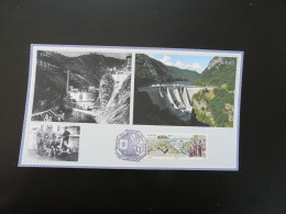 Carte FDC Card Barrage De L'Aigle Dam Chalvignac 15 Cantal France 2016 - Electricity