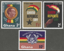 Ghana. 1960 Republic Day. MH Complete Set. SG 245-248 - Ghana (1957-...)