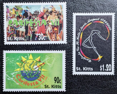 St. Kitts, 2000, Mi 516-518, "Carifesta VII" Arts Festival, Festival Participants, Emblem, Dancer, 3v, MNH - Danse