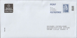 Enveloppe PàP PERF POSTREPONSE Secours Catholique LILLE _  Marianne Catelin Yseult _ 410138 - PAP: Ristampa/Marianne L'Engagée