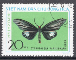 North Vietnam 1976 A Single Stamp From The Set For Butterflies In Fine Used - Viêt-Nam