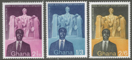 Ghana. 1959 150th Birth Anniversary Of Abraham Lincoln. MH Complete Set. SG 204-206 - Ghana (1957-...)