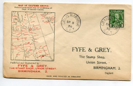 ANGLETERRE  BIRMINGHAM Enveloppe Illustrée FYFE And GREY The Stamp Shop Union Street  - Map Of Eastern Artic  1 D13 2023 - Birmingham