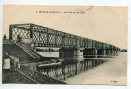 44 MAUVES Le Pont De Chemin De Fer Sut Loire Paysanne Et Sa Vache écrite En 1922 Depuis La Pinsonnière    D13 2023 - Mauves-sur-Loire