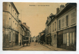 95 VIARMES La Rue De Paris Fiacre Diligence Rue De Paris Bel Aspect Toilé Couleur 1907 écrite Timb    D13 2023 - Viarmes