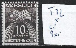 ANDORRE FRANCAIS TAXE 32 * Côte 0.80 € - Unused Stamps