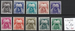 ANDORRE FRANCAIS TAXE 32 à 41 * Côte 120 € - Unused Stamps