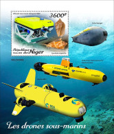 NIGER 2023 MNH Underwater Drones Unterwasserdrohnen S/S – IMPERFORATED – DHQ2347 - U-Boote