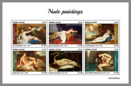 SIERRA LEONE 2023 MNH Nude Paintings Aktgemälde M/S – IMPERFORATED – DHQ2347 - Desnudos