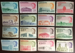 Antigua 1966 Definitives Perf 11.5 Set Of 16 MNH - 1960-1981 Ministerial Government