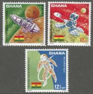 Ghana. 1967 Peaceful Use Of Outer Space. MH Complete Set. SG 479-481 - Ghana (1957-...)